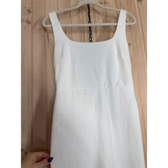 NWT Lulus Loving Fate White Bow Square Neck Backless Maxi Dress Wedding Bride M - Picture 7 of 11